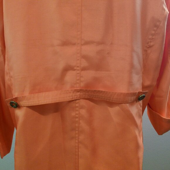 Susan Graver Orange Cotton Hook Closure Blazer Jacket Size XL - Picture 7 of 12